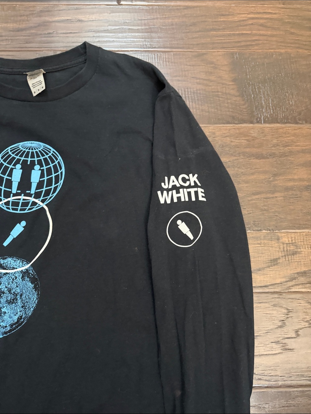 Jack White Tee Black Long-Sleeve Graphic  - Blue Print - Picture 2 of 10